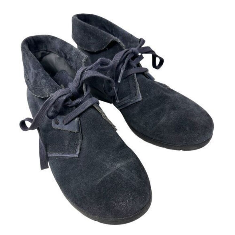 Bussola Kolding Keisha Silk Suede Navy Blue Suede Lace Up‎ Booties Size 39 (8)